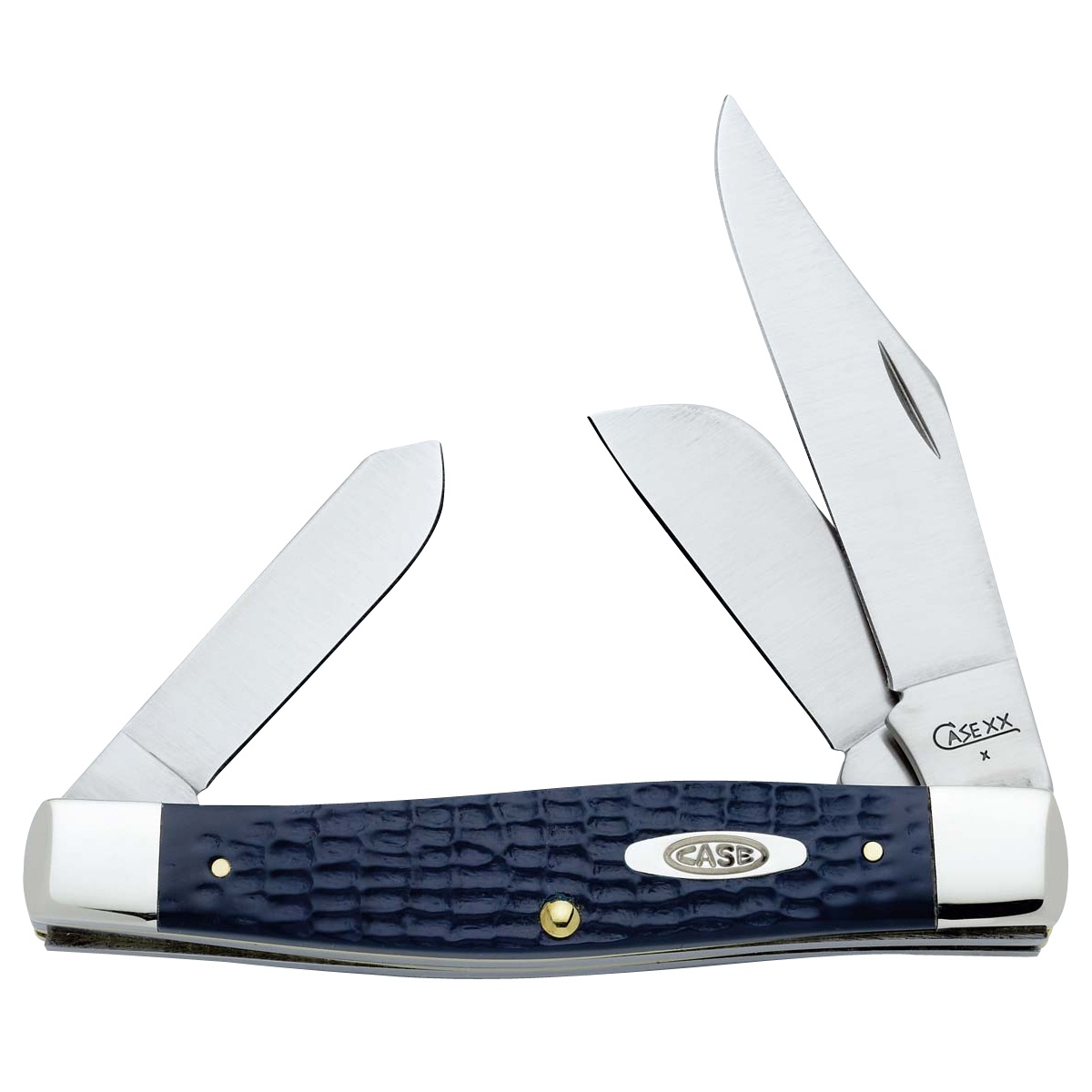 W.R. Case Blue Workman Series Large Stockman (6375 ss) - Bayou City  KnivesBayou City Knives